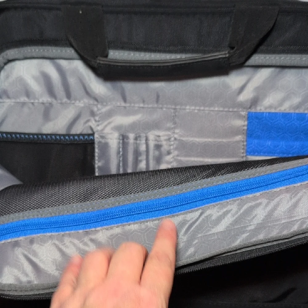 Dell Men's Laptop Bag with Black and Blue Accents